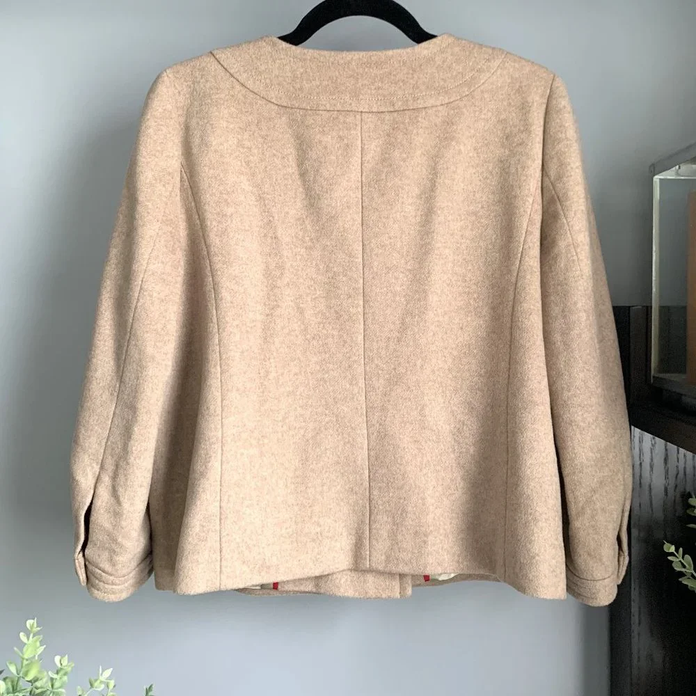 J. Crew Pippa Wool Blazer Peacoat (Beige) 10